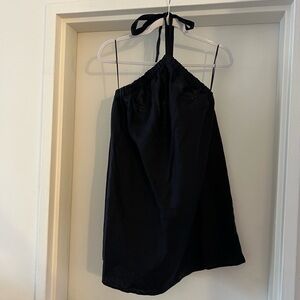 Reformation linen halter mini dress